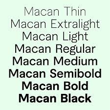 Пример шрифта Macan
